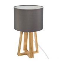 Lampe à Poser en Bois 'Scandinave' 35cm Gris