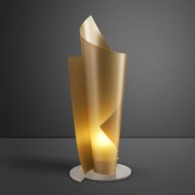 Linea Zero - Lampe de table en Polilux vela Gold diamètre 19 x h50 cm