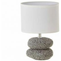 Lampe galet gris en céramique 24 cm