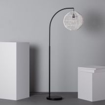 Lampadaire Rotin Kithnos Noir