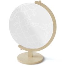 Lampe à poser support bois et plaque plexi led World