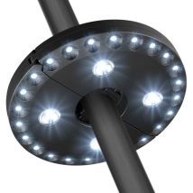Lampe Pour Parasol De Jardin, Lampe De Parasol D'Ombrelle Avec 28 Ampoules Led, Lampe Fixé Sur Pied Ou Être Suspendue, 3 Mode De Switch Pour Régler La