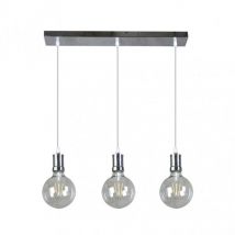 Senko - fabrilamp Prisco Lampe 3xe27 Chrom/transparent Inklusive Leuchtmittel 24w 2700k 2550lm Regx64x12,5 Cm