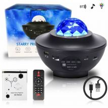 Kinsi - Lampe Projecteur led Étoile, Projecteur d'étoiles, Veilleuse éclairage pour enfant, avec haut-parleur Bluetooth