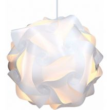 Csparkv - Lampe puzzle abat-jour xl - Luminaire iq 30 pcs 15 designs lumière blanche - Diamètre env 40 cm - Avec support plafond câble douille E27