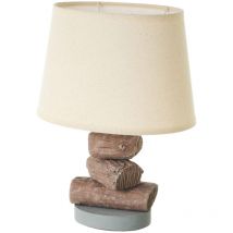 Lampe rondin en ciment 36 cm