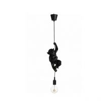 TMM - Lampe Singe Suspendue Resine Noir - l 16,5 x l 12,5 x h 96 cm