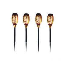 Lampe solaire 12 led 54cm Décor de jardin extérieur à lumière vacillante - 4 Pack