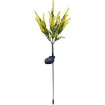 Lampe solaire à led en forme de fleur de colza pour jardin ou cour, éclairage d'extérieur, décoration de cour, lampe de jardin à led, simulation de