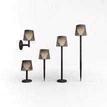 GRETA Lampe de table avec charge solaire et batterie rechargeable. Lumière LED chaud. Fabriquée en Espagne