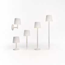 GRETA Lampe de table avec charge solaire et batterie rechargeable. Lumière LED chaud. Fabriquée en Espagne