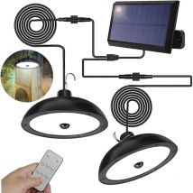 Solarleuchte für den Außenbereich mit Sensor für den menschlichen Körper und Fernbedienung, wasserdicht und einstellbare Helligkeit, geeignet für