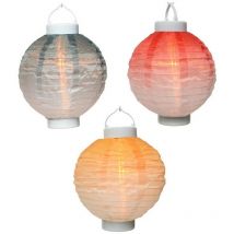 Lampe Solaire En Nylon Degrade De Couleurs Ø20x23cm.