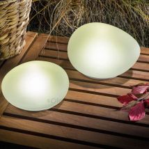 Lampe solaire décorative Duo Pierre, boite de 2