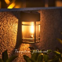 Lampe Solaire Exterieur Jardin, 1 Peice Lumiere Solaire Exterieur avec Étanche, Rétro led Applique Solaire Exterieur Décoration