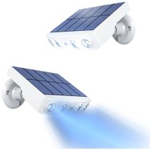 Lampe Solaire Exterieur,[2 Pièces] Lampe Solaire Exterieur Detecteur De Mouvement,360° Spot Solaire Exterieur [1200mah] Étanche Lanterne Solaire 