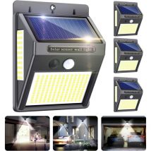 Lampe Solaire Extérieure Innosinpo 4 pcs 216 led 1000 Lumens Lumière Solaire Extérieure avec Détecteur de Mouvement Grand Angle 300o Éclairage