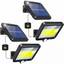 Lot de 2) Éclairage, Lampes solaires, Lampes solaires d'extérieur, Lampes solaires d'extérieur 100led avec détecteur de mouvement Lampes led