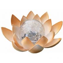 Wahaison - Lampe Solaire Fleur de Lotus - Fleur led Lumineuse par Énergie Solaire - Décoration Écologique pour Jardin