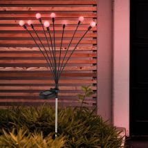 Lampe solaire lampe d'extérieur lampe de jardin rgb lampe décorative à changement de couleur piquet de sol h 70 cm