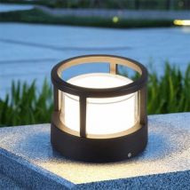 Lampe solaire, Lampe sur pied ronde européenne pour pelouse, colonne lumineuse d'extérieur, imperméable, éclairage d'extérieur, paysage, terrasse ou