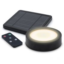 Spetebo - Lampe solaire led aimantée - env. ø 12 cm - éclairage parasol avec télécommande