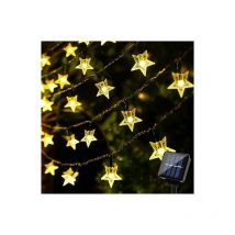 Lampe solaire led, Guirlande Lumineuse Solaire, Bande LED,Guirlandes étoiles, 7M, 50lumières, Convient pour jardin, mariage Kinsi