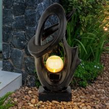 Lampe solaire pour décoration de jardin extérieur lampe de terrasse sol extérieur lampe solaire extérieur debout, avec effet flamme, verre craquelé,