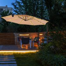 Lampe solaire pour parasol de jardin, 8 modes d'éclairage extérieur, clip pour panneau solaire 3 v, 112 led, étanche (lumière blanche chaude)