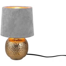 Defibrico - Lampe design, Lampe de table rétro Sophia Gris en Céramique, trio