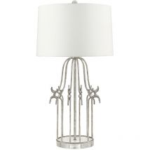 Elstead - Stella - 1 lampe de table lumineuse argent, E27