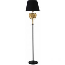 Lampe sur pied Éléphant Or et Noir