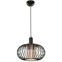 Toscohome - Lampe suspendue 90h avec structure en fer et diffuseur en verre
