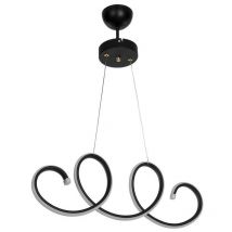 Toscohome - Lampe suspendue à leds 60 cm forme spirale noir - Afra