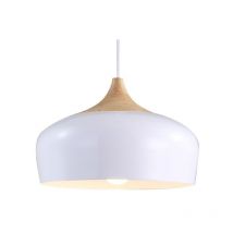 Toolight - lampe suspendue APP183-1CP bari blanche brun métal E27