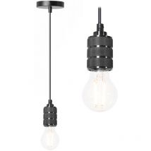 Toolight - lampe suspendue APP342 métal noir E27 1-POINT lumineux