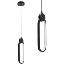 Toolight - lampe suspendue APP851-CP noir métal plastique led 24W