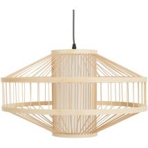 Beliani - Lampe Suspendue Contemporaine en Bambou Tissé Naturel Luminaire Karaj