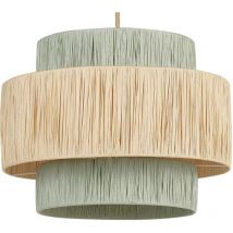 Beliani - Lampe Suspendue Elégante Plafonnier Pendant en Papier Naturel et Vert Elégant Palbra