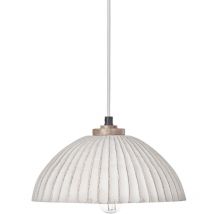 Lampe Suspendue en Papier Mâché Fait Main Blanche Cottica