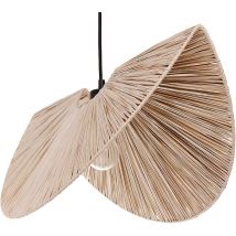 Beliani - Lampe Suspendue en Pulpe de Papier Style Japandi Plafonnier Ton Naturel Elégant Herron