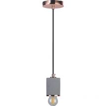 Privatefloor - Lampe de plafond - Lampe suspendue - Métal et béton - Felippo Or rose chromé