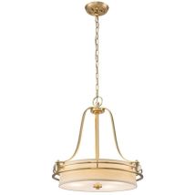Elstead Quoizel Gotham Plafonnier Suspension Cylindrique Laiton Brossé