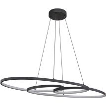 Globo - Lampe suspendue Lampe à suspension Lampe de table à manger Lampe lumière du jour led noir h 120 cm