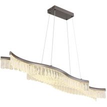 Globo Lighting - Lampe suspendue lampe de table à manger cristaux graphite lampe de salon h 135 cm