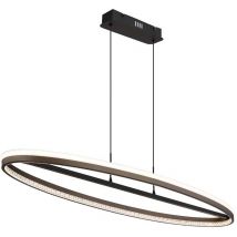 Globo Lighting - Lampe suspendue lampe de table à manger ovale cristaux gris clairs cct led h 150 cm