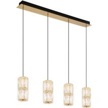 Globo Lighting - Lampe suspendue lampe en cristal lampe suspension 3 flammes led or antique clair salle à manger