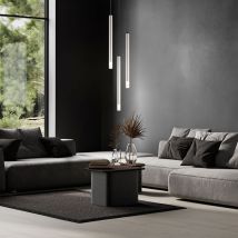 Lampe suspendue lampe suspendue lampe de table à manger argent 3 flammes lampe de salon H 120 cm