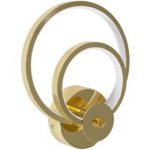 Applique Murale App1043-W Or Led Bagues 2-Points De Lumière 15w 19x7,5x24cm