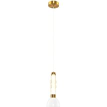 Lampe suspendue ambre 13W – Suspension – Matières, Largeur, Style, Longueur, Culot, Finition métal, Hauteur, Tension électrique – Lucco